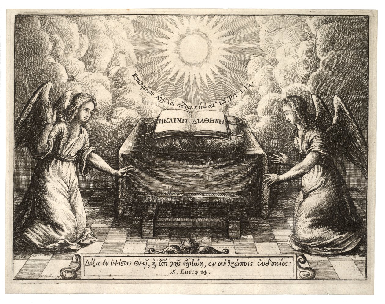 Abendmahlstisch. Zustand 1 von Wenceslaus Hollar