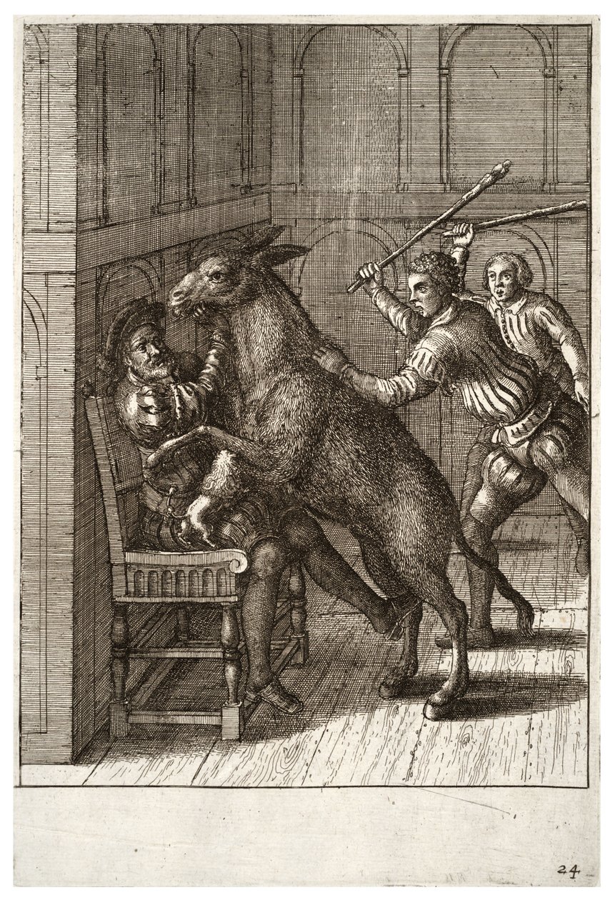 Der Hund und der Esel von Wenceslaus Hollar