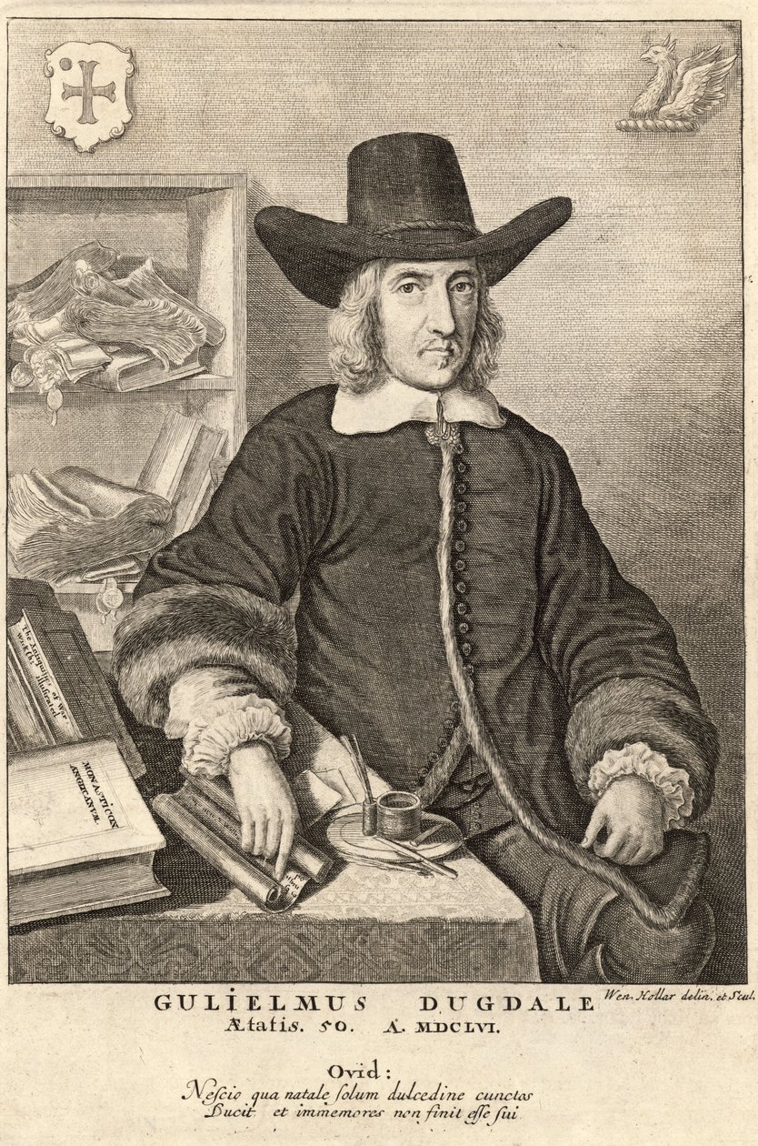 William Dugdale (Zustand 5) von Wenceslaus Hollar