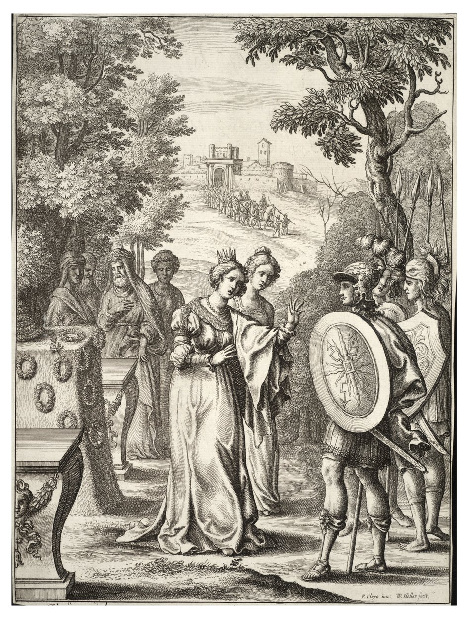 Aeneas trifft Andromache von Wenceslaus Hollar
