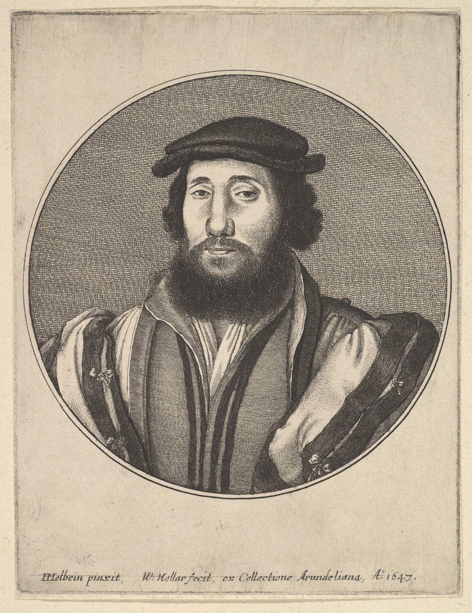 Bärtiger Mann, 1647 von Wenceslaus Hollar