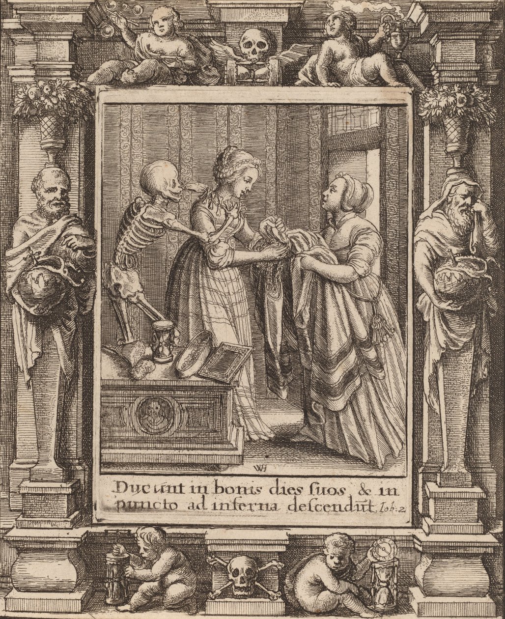 Braut, 1651 von Wenceslaus Hollar
