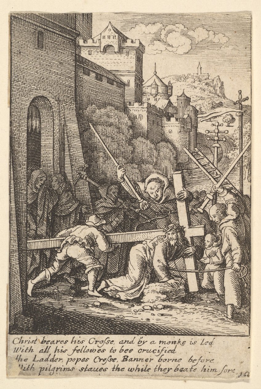 Das Kreuz tragen, 1625-77 von Wenceslaus Hollar
