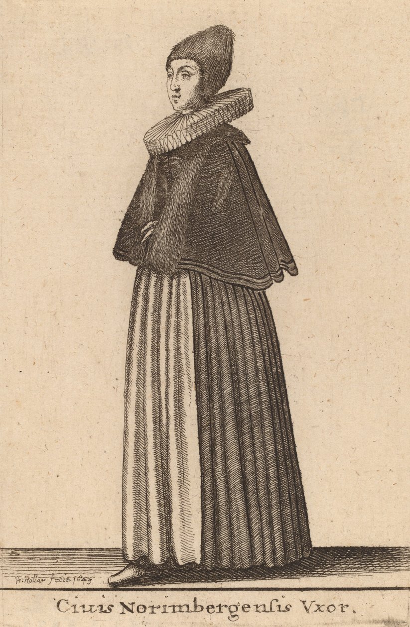 Ciuis Norimbergensis Vxor, 1643 von Wenceslaus Hollar