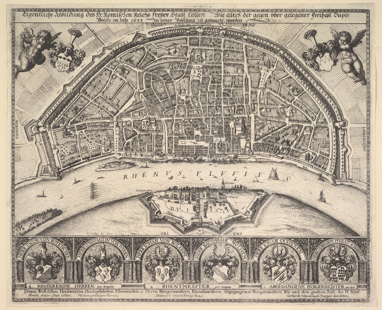 Köln und Deutz, 1635 von Wenceslaus Hollar