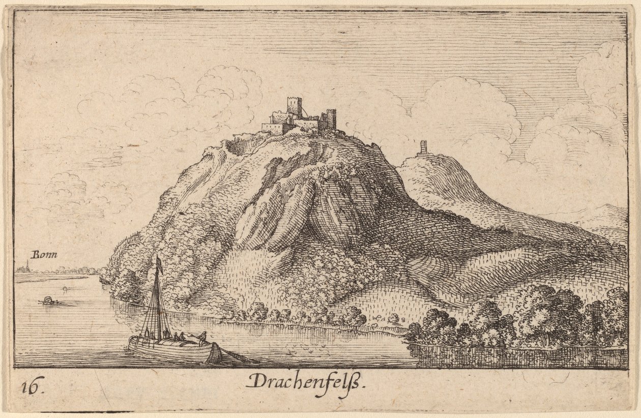Drachenfels von Wenceslaus Hollar