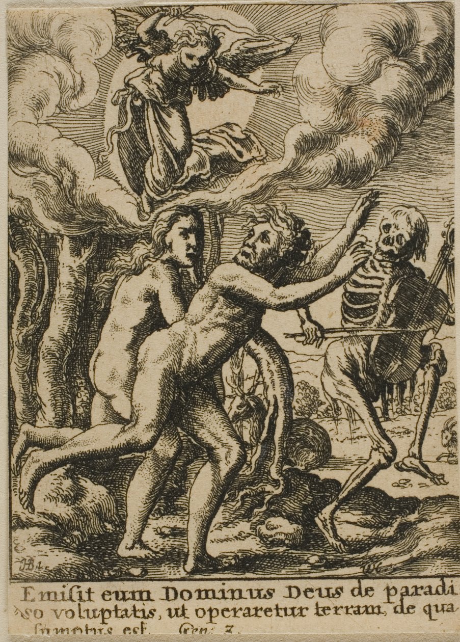 Vertreibung aus dem Paradies von Wenceslaus Hollar