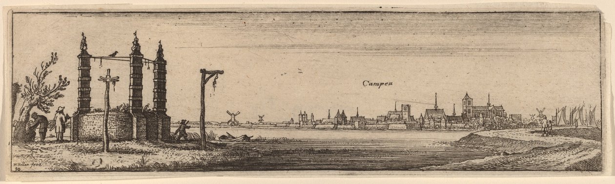 Kampen, ca. 1632 von Wenceslaus Hollar