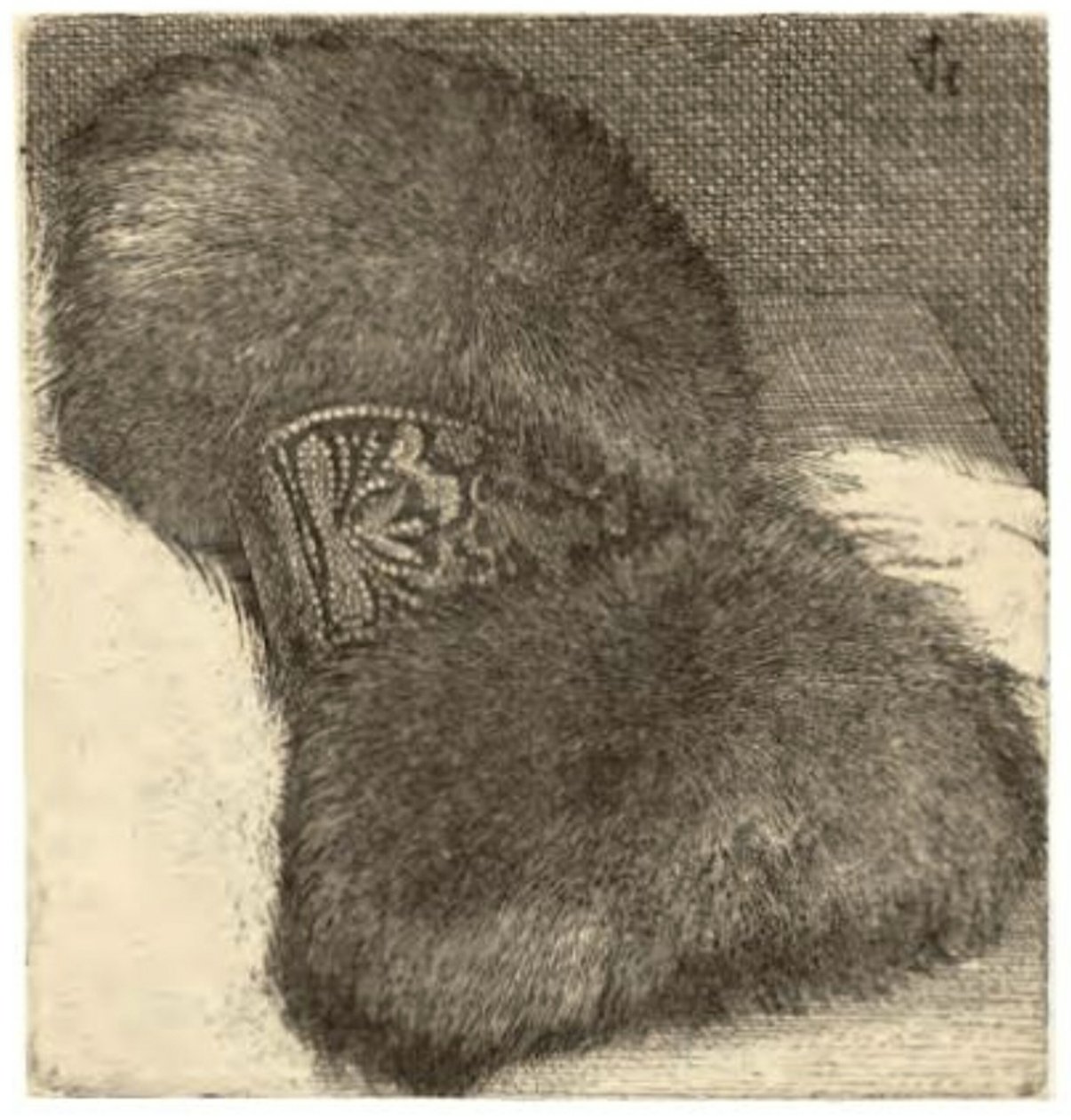 Muff mit Brokatband von Wenceslaus Hollar