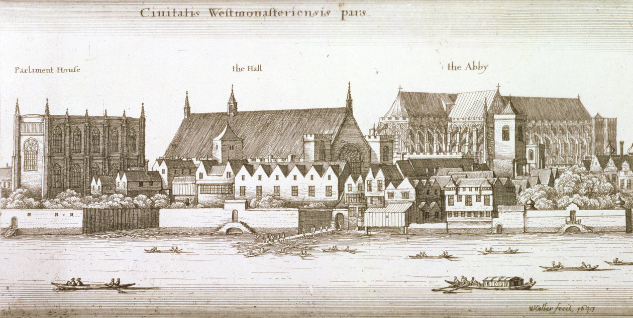 Teil der Stadt Westminster, 1647 von Wenceslaus Hollar