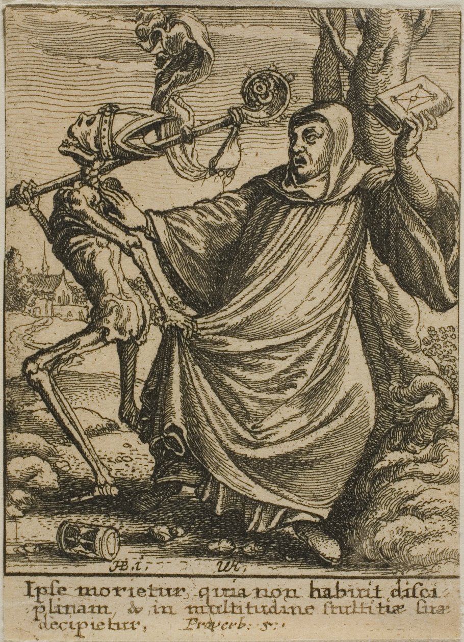 Der Abt und der Tod von Wenceslaus Hollar