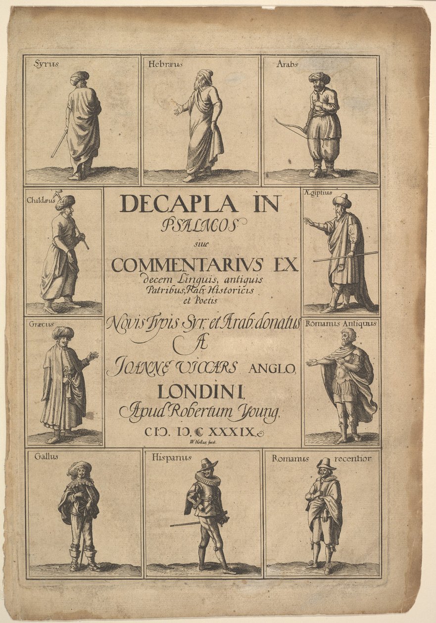 Titelseite: Decapla in Psalmos, 1639 von Wenceslaus Hollar