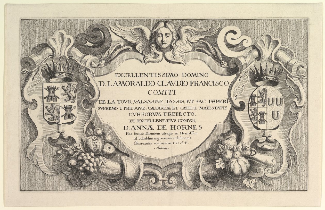 Titel zum Einzug in Hemissem von Wenceslaus Hollar