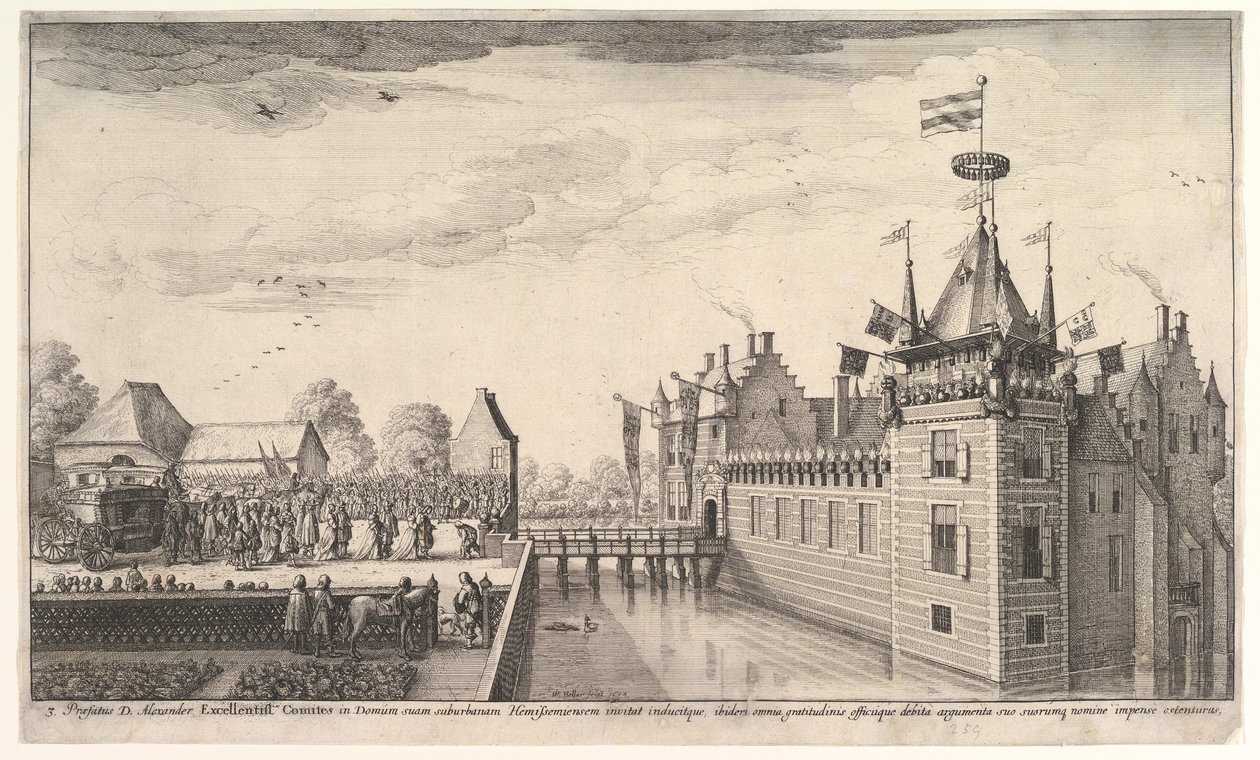 Besuch bei A. Roelants, 1650 von Wenceslaus Hollar