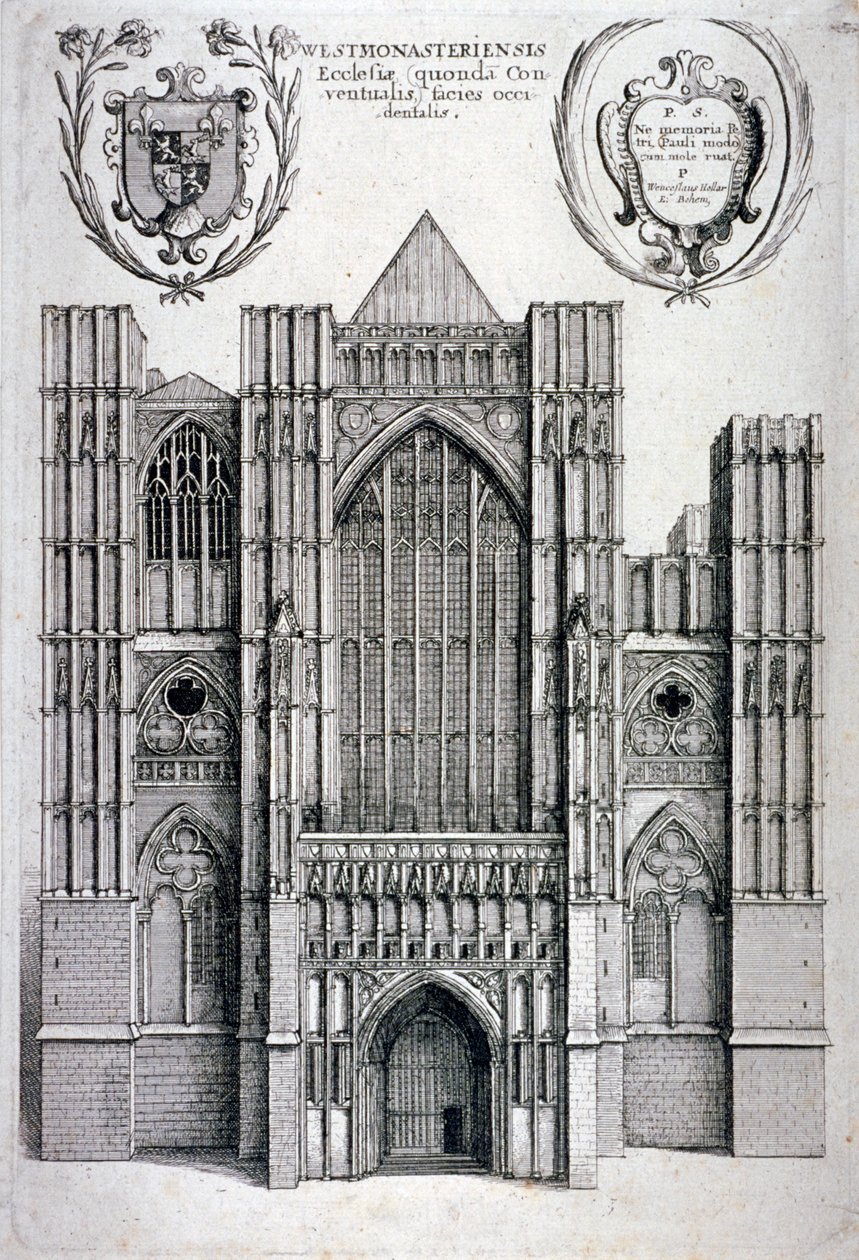 Westminster Abbey, London, ca. 1650 von Wenceslaus Hollar