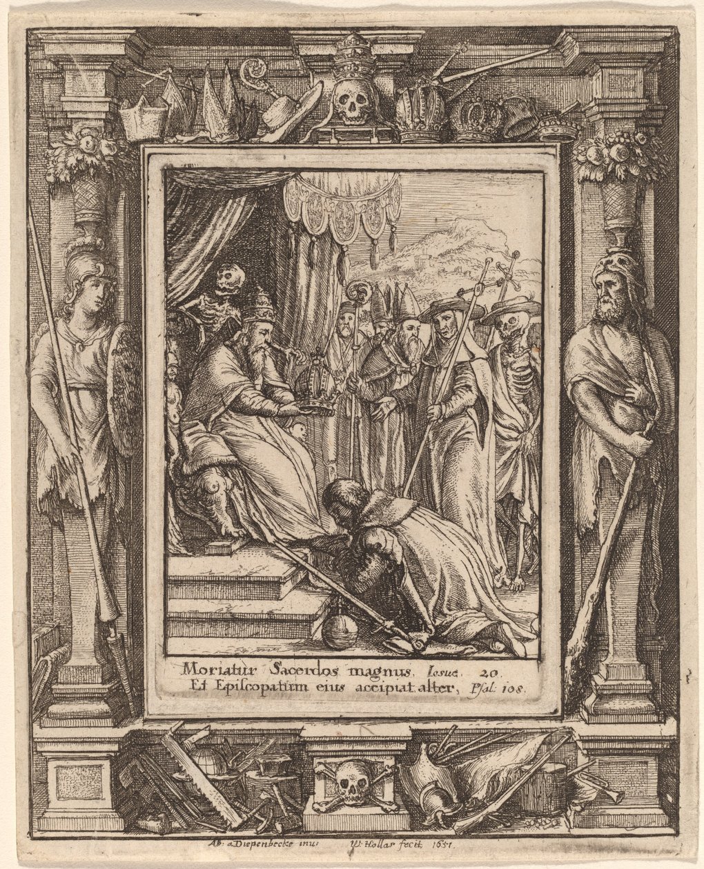 Der Papst von Wenceslaus Hollar after Hans Holbein the Younger after Abraham van Diepenbeeck