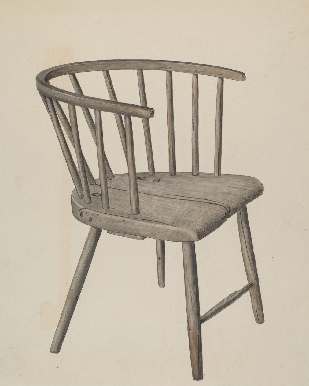 Handgefertigter Armstuhl, ca. 1937 von Wilbur M Rice