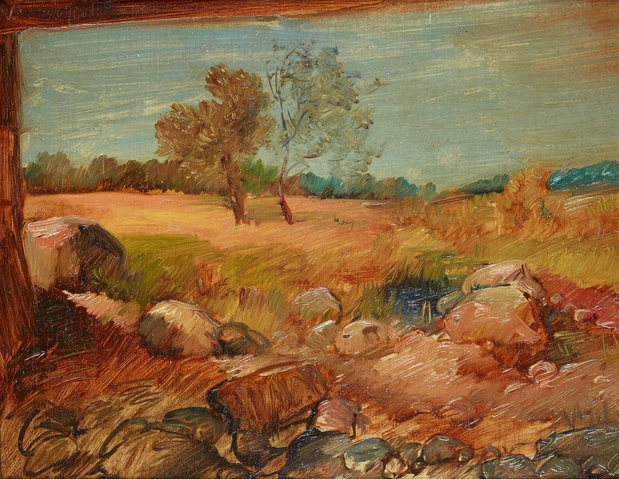 Blick aus einer Scheune von Wilhelm Busch
