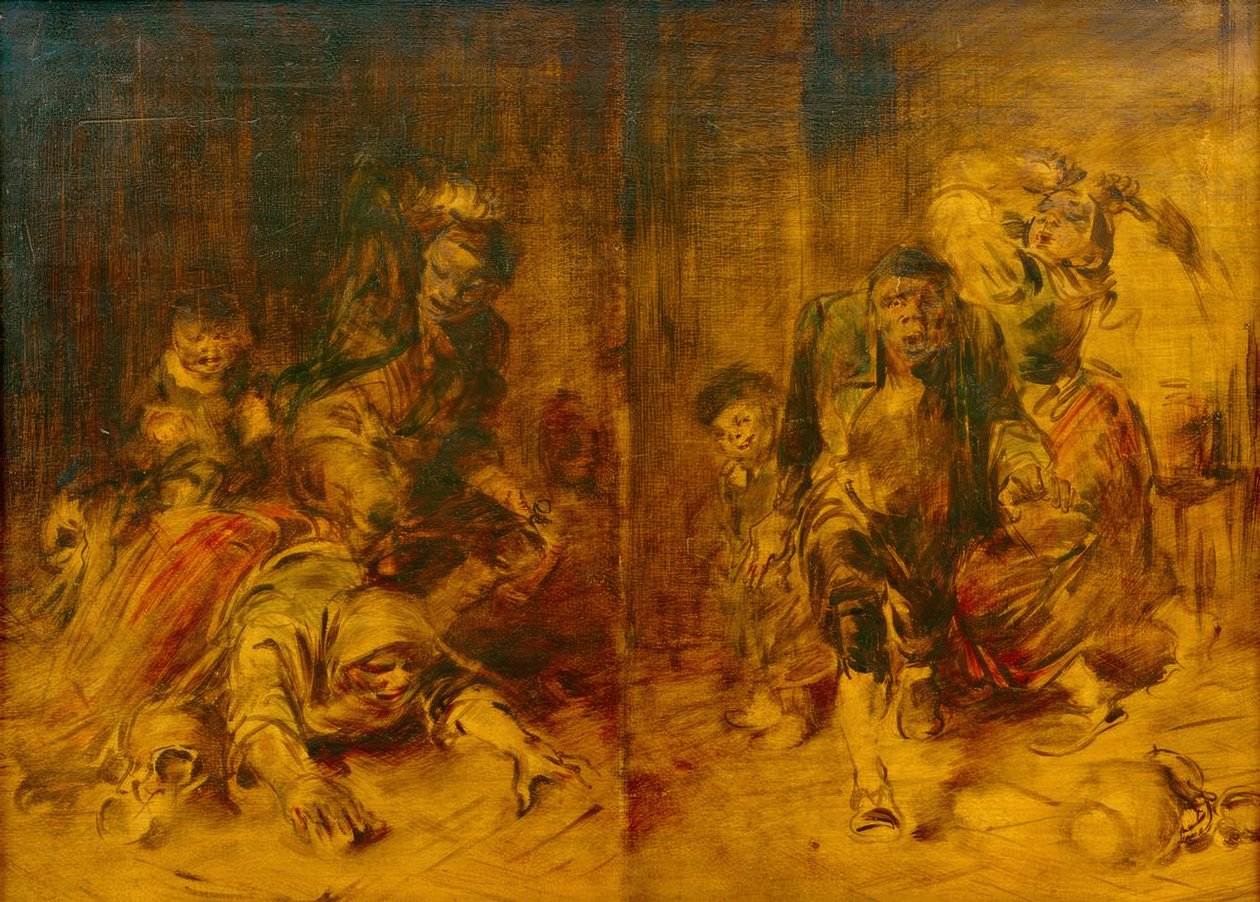 Ländliche Prügelszenen von Wilhelm Busch