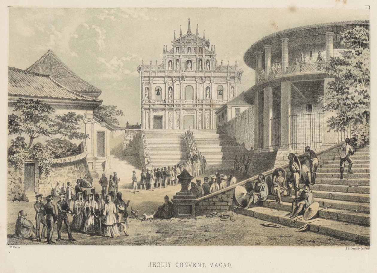 Jesuitenkloster, Macao, 1855 von Wilhelm Joseph Heine