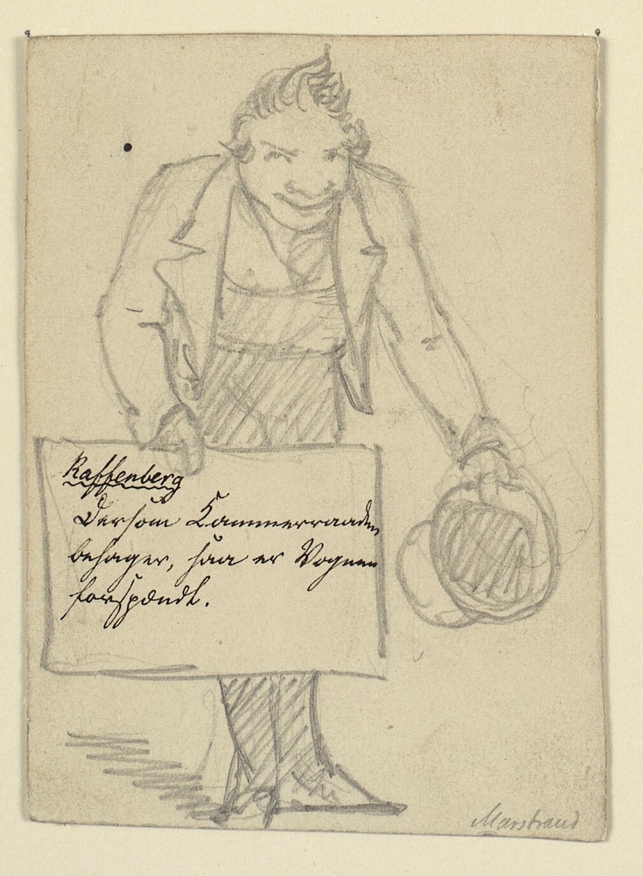 Verbeugender Kutscher. Einladung (nach Raffenberg) von Wilhelm Marstrand
