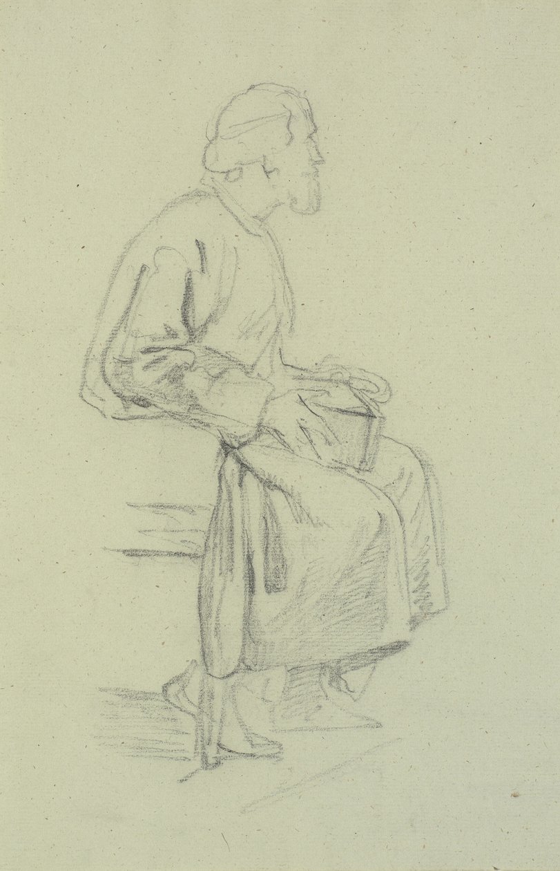 Figurenstudien. Sitzender alter Mann von Wilhelm Marstrand