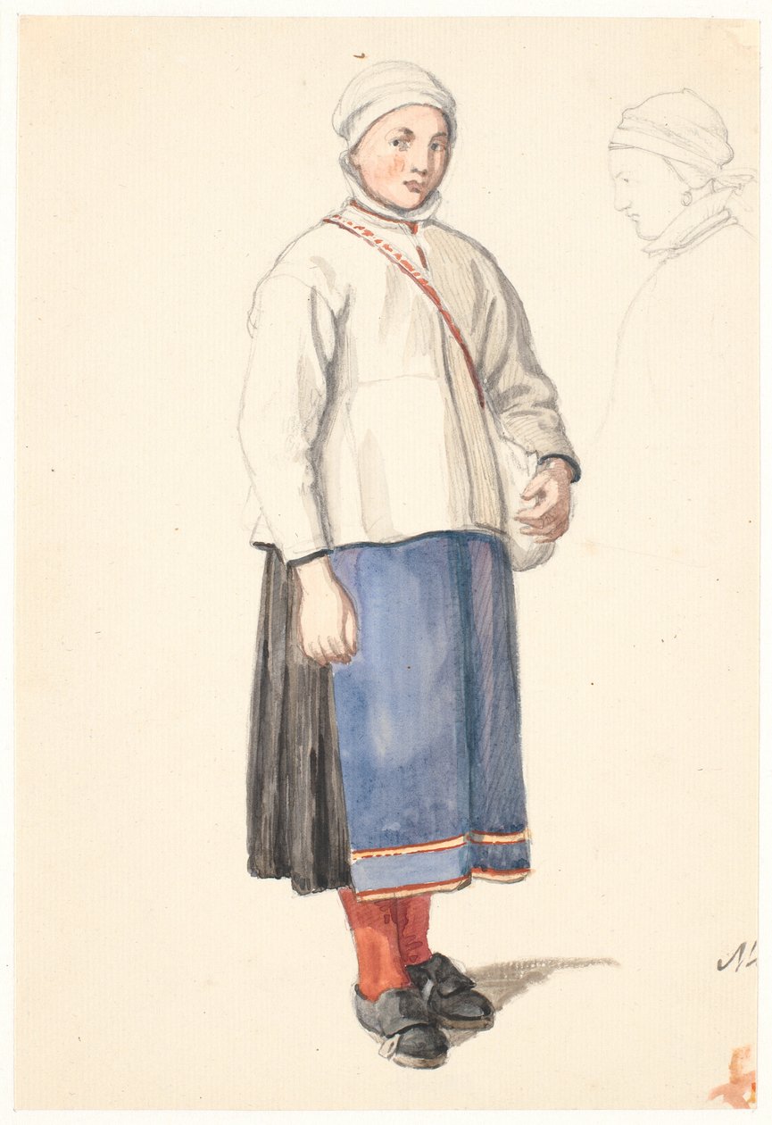 Stehendes schwedisches Bauernmädchen von Wilhelm Marstrand