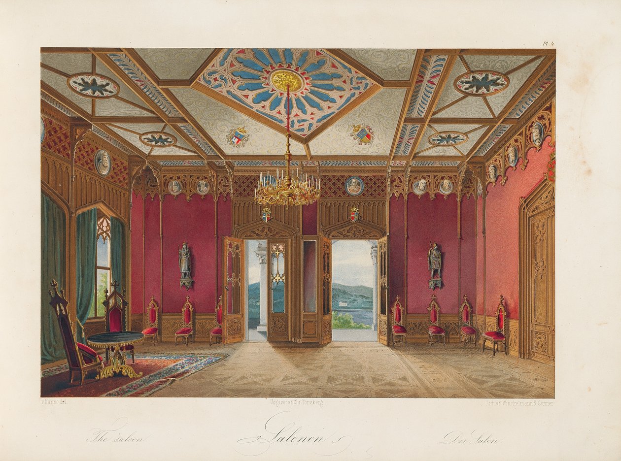 Oscarshal-Salon, 1852 von Wilhelm von Hanno