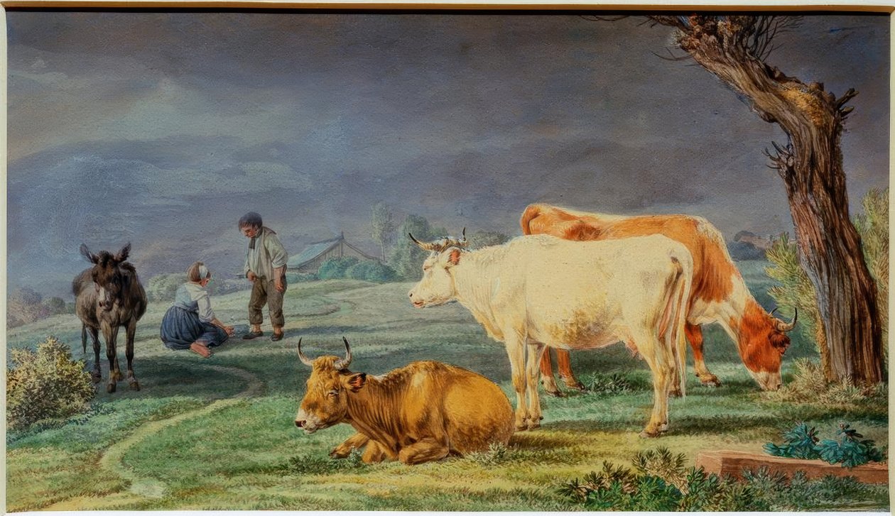 Weidelandschaft aus dem bayerischen Oberland von Wilhelm von Kobell
