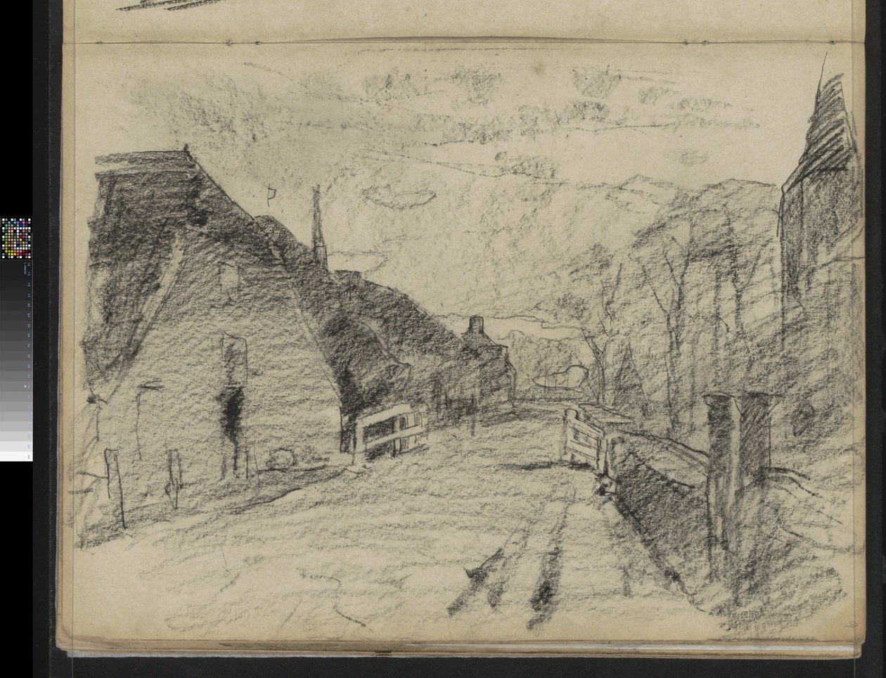 Dorfstraße in Diepenheim von Willem Arnoldus Witsen