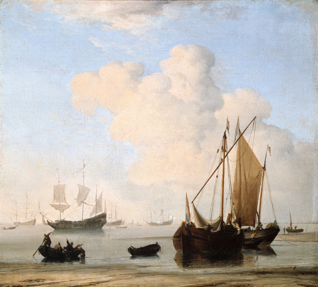 Eine ruhige See von Willem van de Velde the Younger