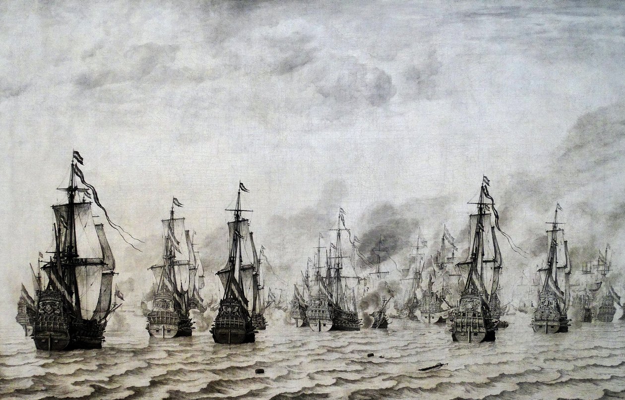 Schlacht von Dünkirchen von Willem van de Velde the Elder