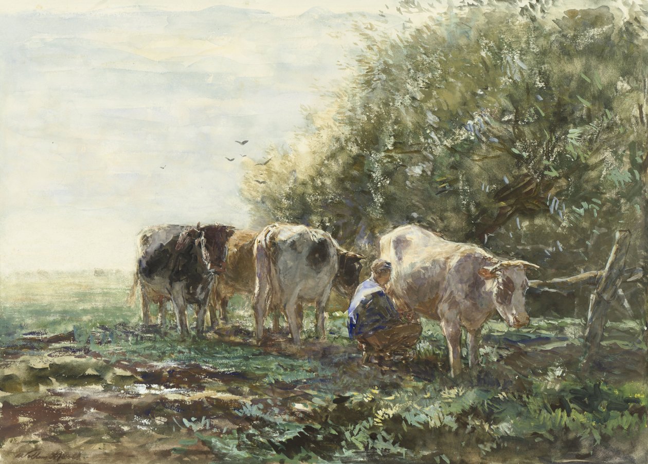Der Melkstand von Willem Maris