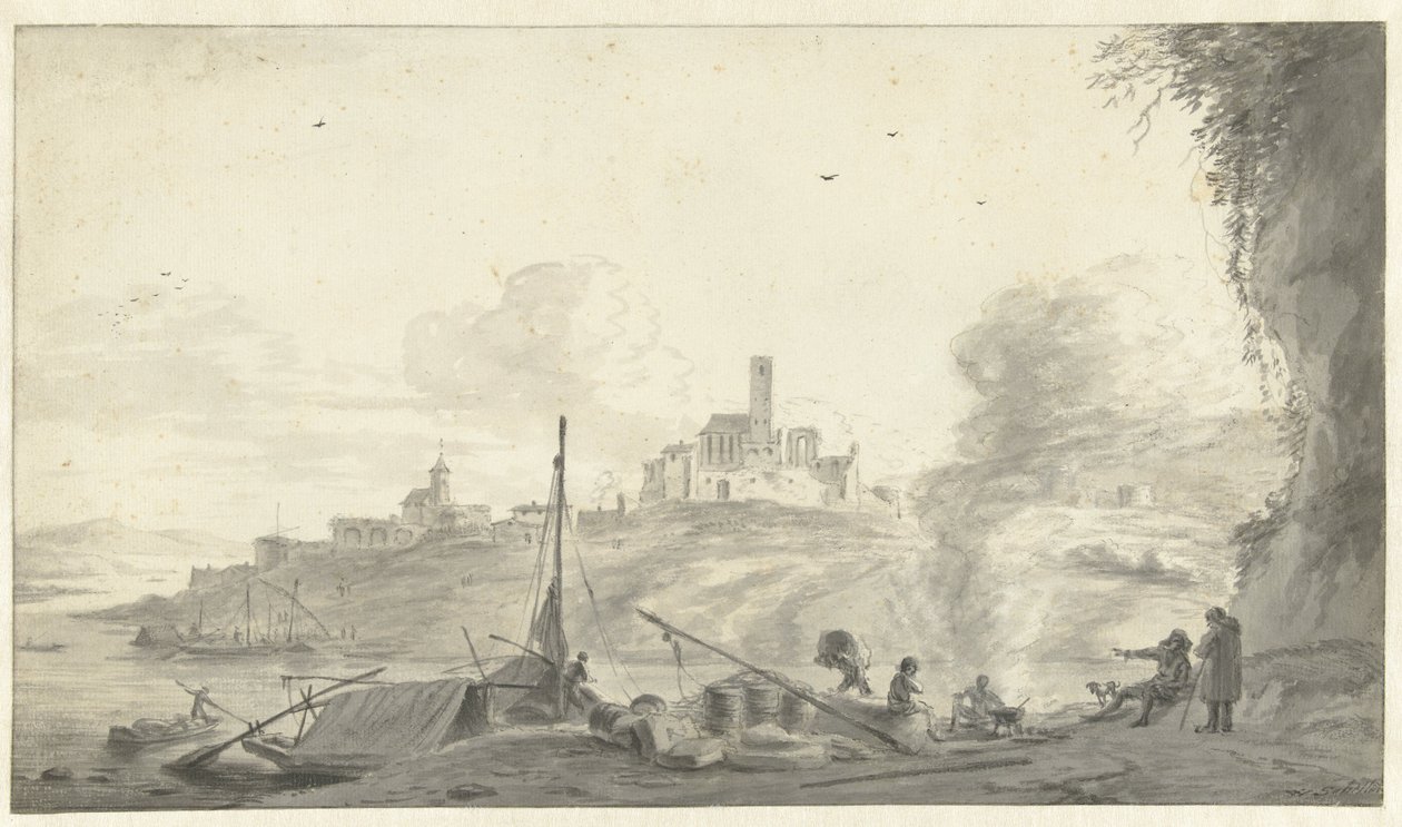 Italienische Landschaft von Willem Schellinks