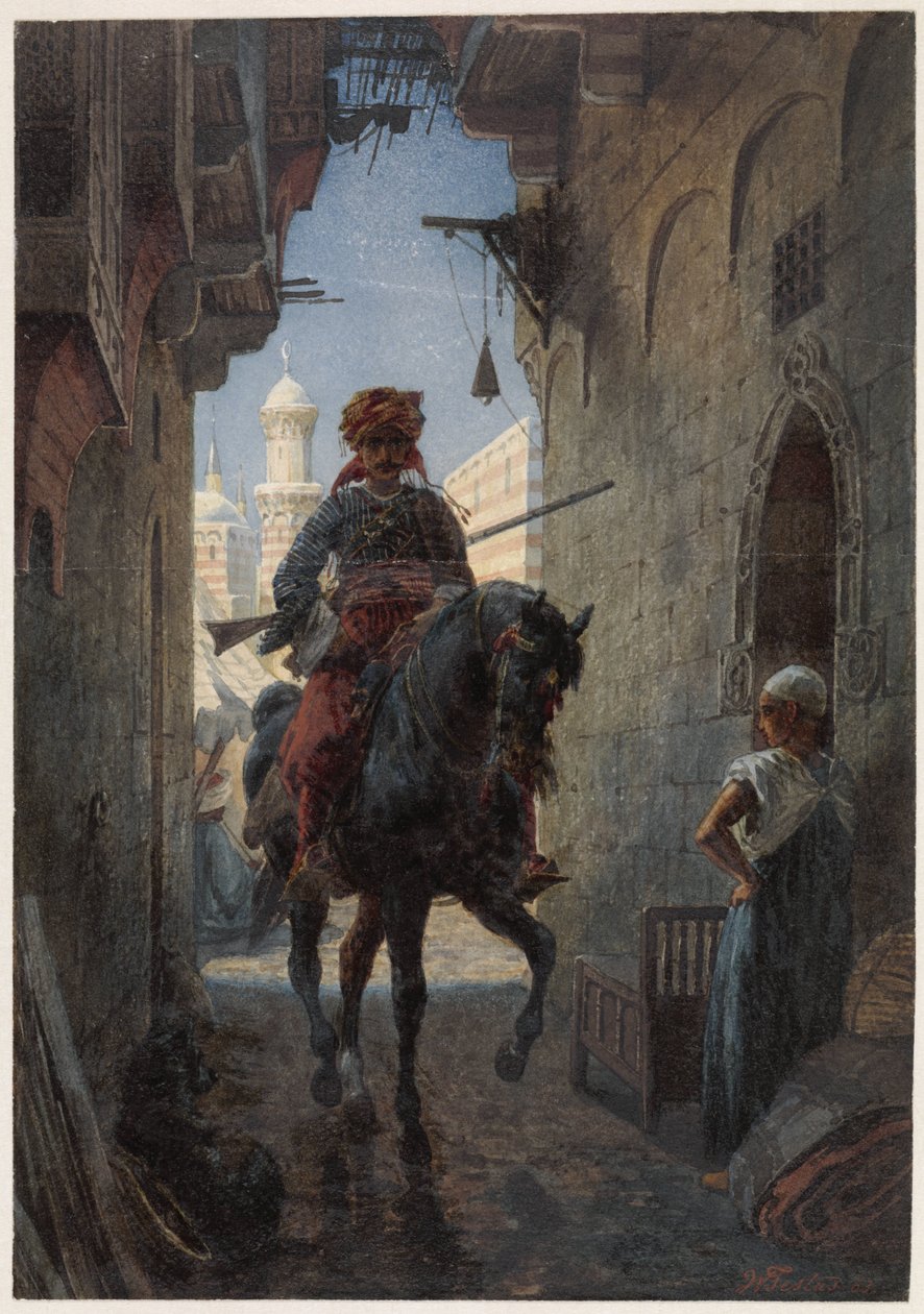 Türkischer Reiter in einer Stadt von Willem de Famars Testas