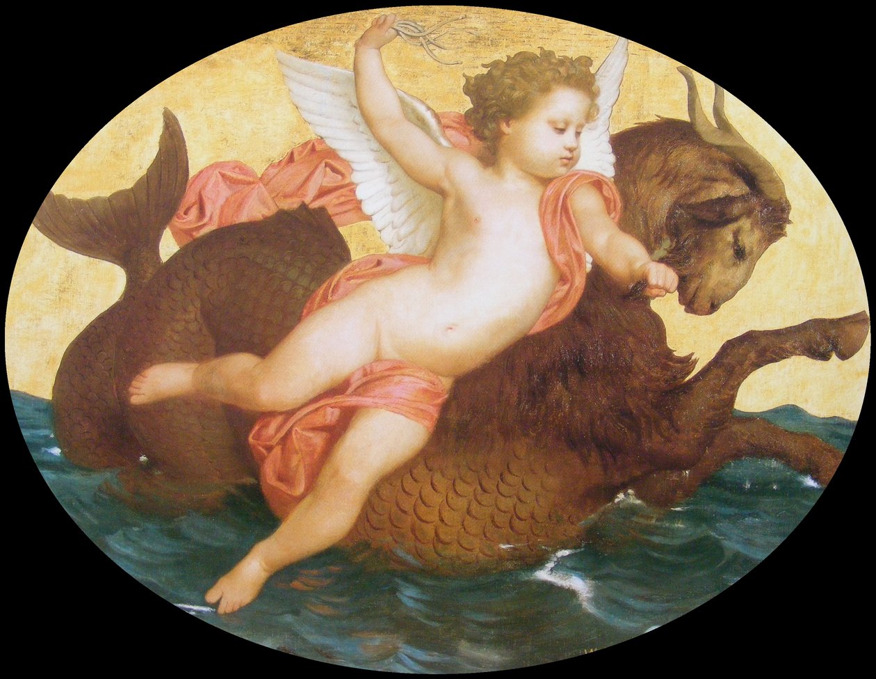 Putto auf einem Meeresungeheuer von William Adolphe Bouguereau