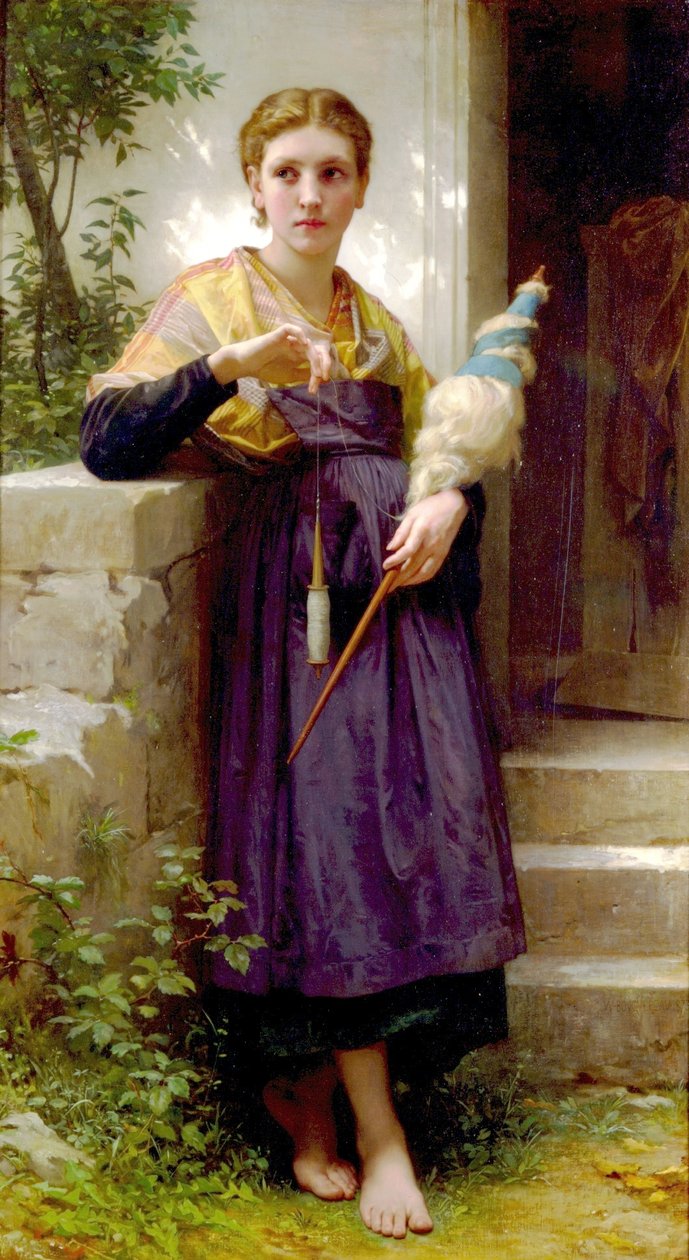 Die Spinnerin von William Adolphe Bouguereau
