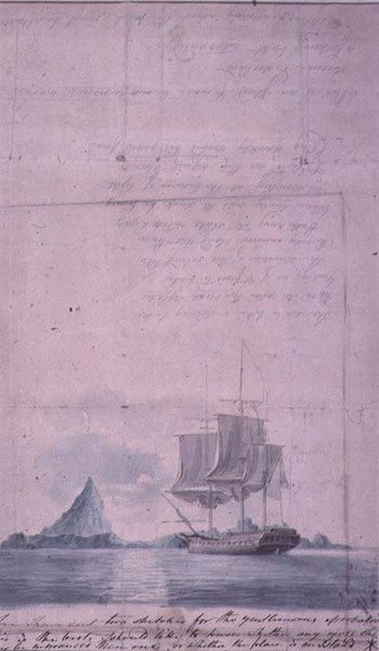 Eine Meereslandschaft (Skizze, eine von zwei) von William Anderson