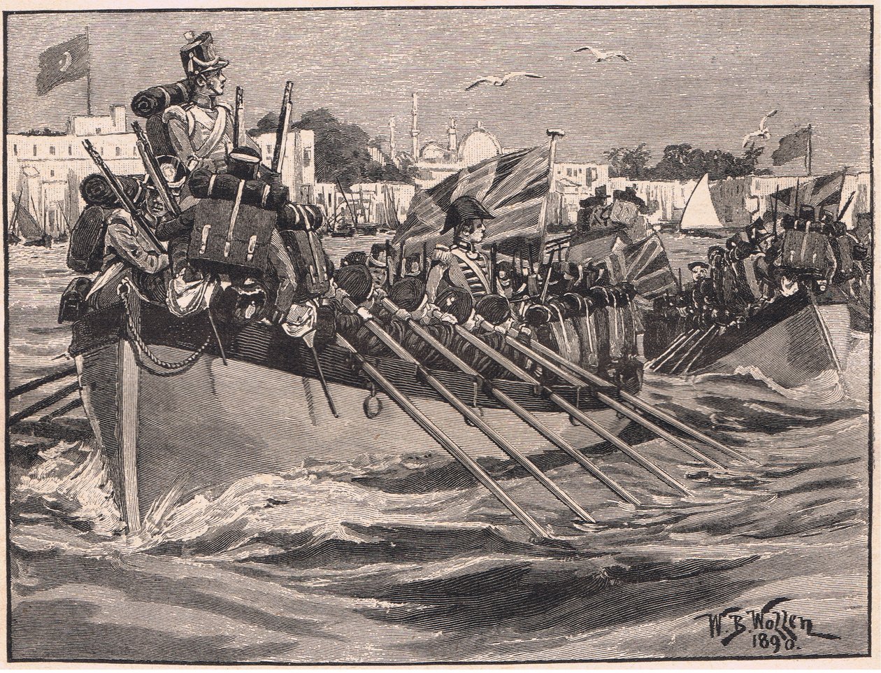 Abzug der britischen Truppen aus Alexandria, 1807 von William Barnes Wollen