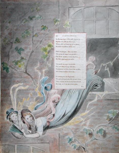 Eine lange Geschichte, aus den Gedichten von Thomas Gray, veröffentlicht 1797-98 von William Blake