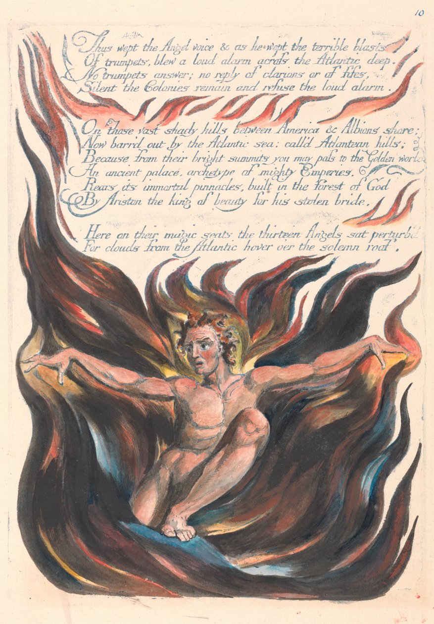 Amerika. Eine Prophezeiung, Platte 12, So weinte die Engelsstimme... von William Blake