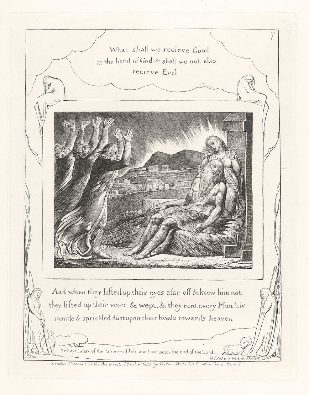 Und als sie ihre Augen von weitem erhoben, 1825 von William Blake