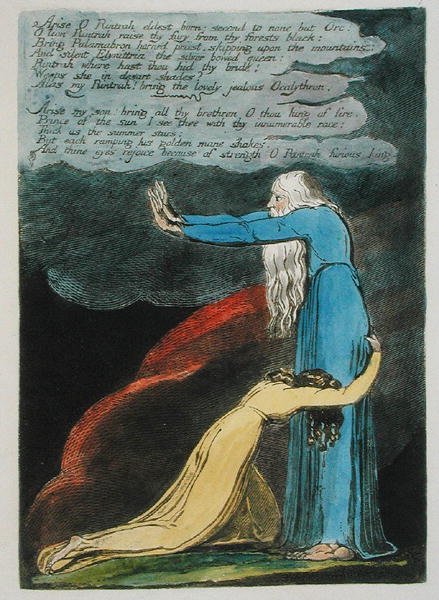Erhebe dich, O Rintrah... Platte 9 aus Europa. Eine Prophezeiung, 1794 von William Blake