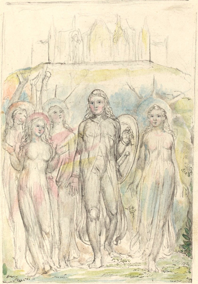 Christus mit dem Schild des Glaubens von William Blake