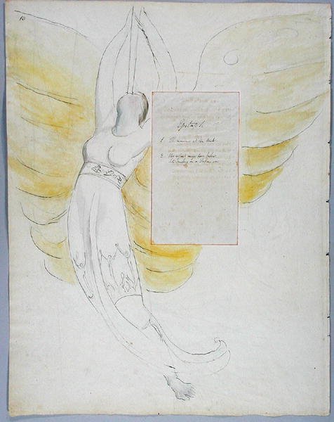 Epitaph auf Mrs. Clarke, Design 102 aus Die Gedichte von Thomas Gray, 1797-98 von William Blake