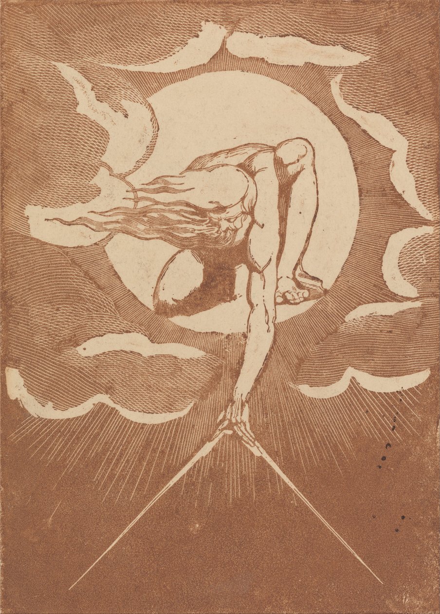 Europa. Eine Prophezeiung, Frontispiz-Probedruck von William Blake