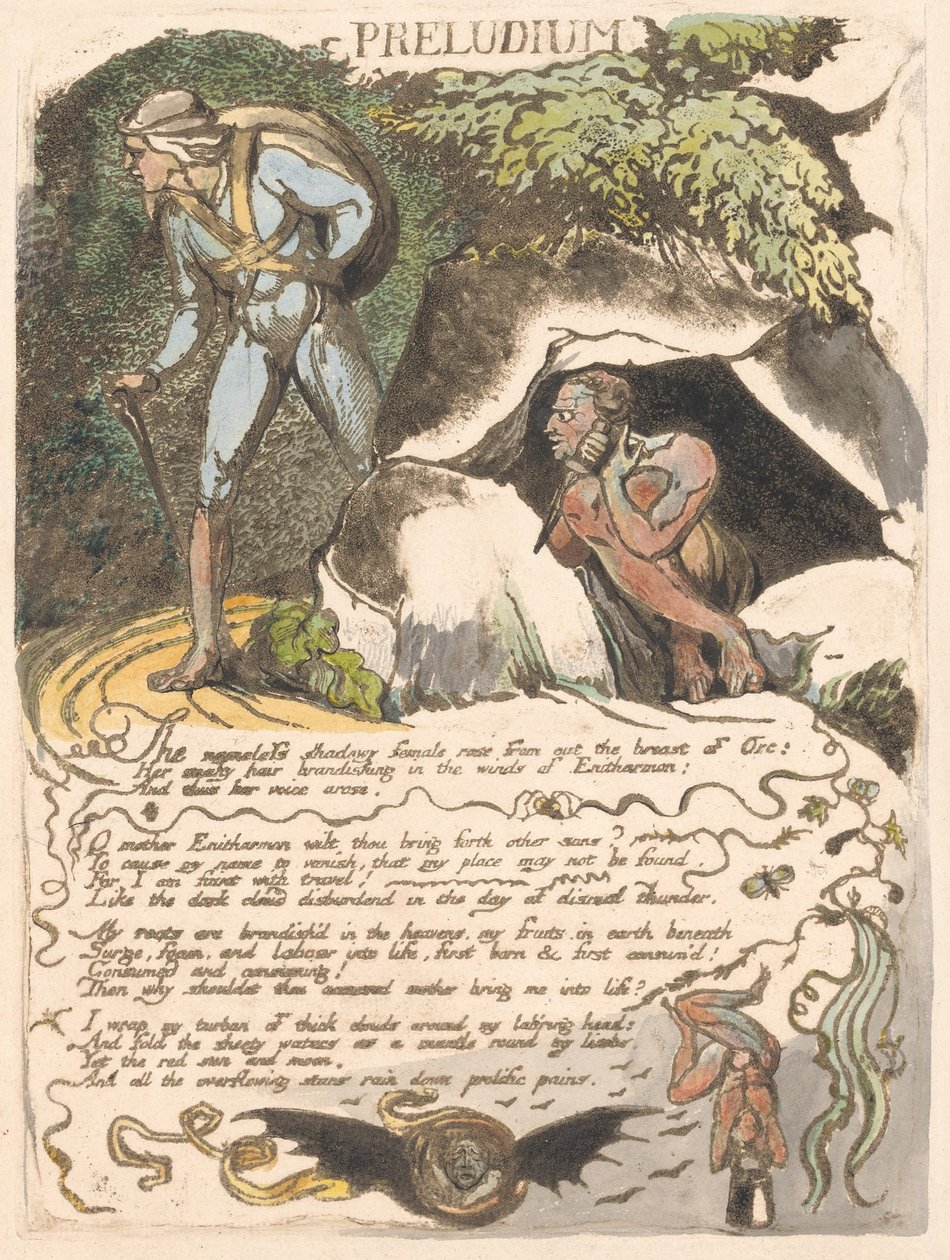 Europa. Eine Prophezeiung, Tafel 3, Präludium von William Blake