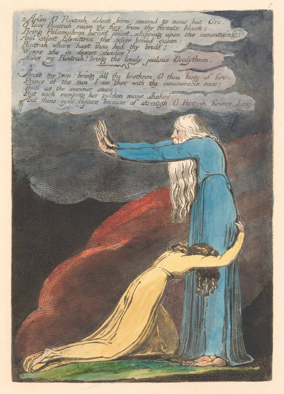 Europa. Eine Prophezeiung, Tafel 9, Erhebe dich, O Rintrah... (Bentley 11) von William Blake