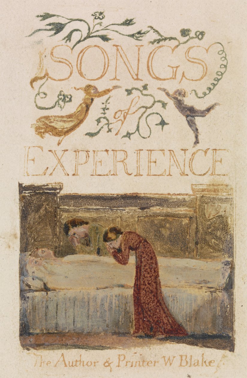 Erfahrung, Titelseite, aus Lieder der Erfahrung, 1794 von William Blake