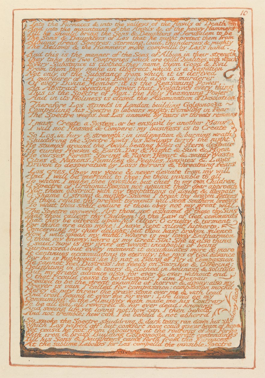 Jerusalem, Tafel 10, In die Öfen... von William Blake